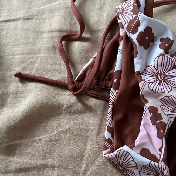 Lolli Brown and White Floral Bikini Set - Picture 5 of 5